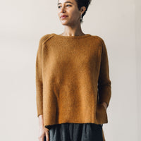 7115 Exposed Seams Sweater, Pumpkin