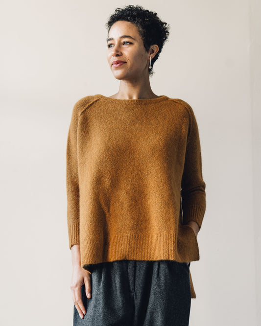 7115 Exposed Seams Sweater, Pumpkin