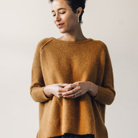 7115 Exposed Seams Sweater, Pumpkin