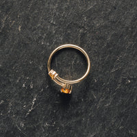 Mirta Citrine and Tourmaline Gold Wrap Ring
