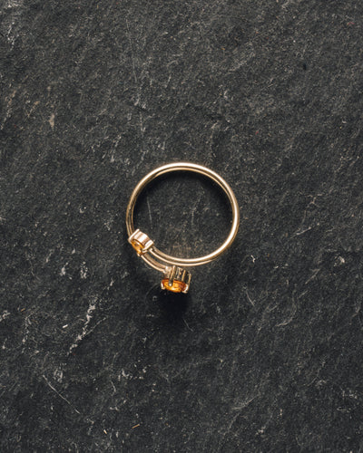 Mirta Citrine and Tourmaline Gold Wrap Ring