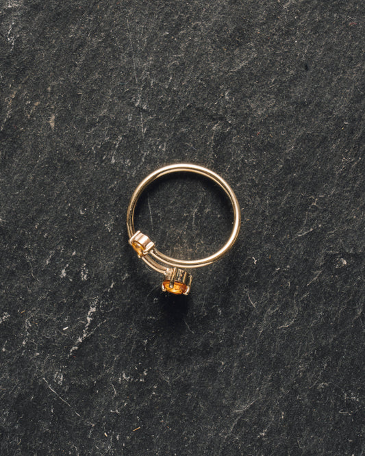 Mirta Citrine and Tourmaline Gold Wrap Ring