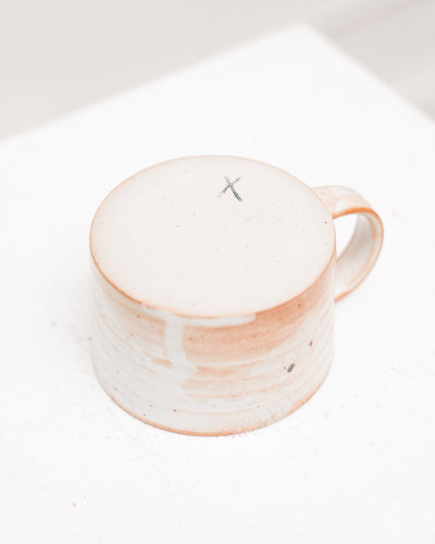 Natasha Alphonse Peach Shino Mug, Reduction Fired