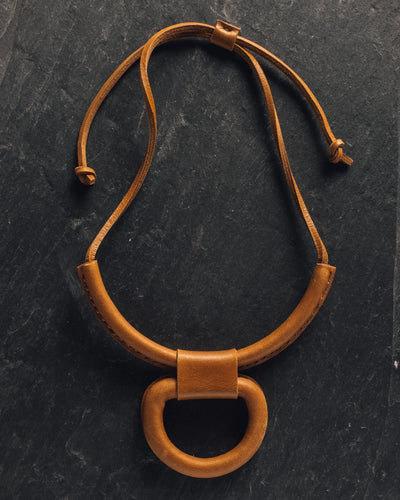 Crescioni Union Necklace, Saddle Brown