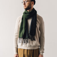 Universal Works Scarf, Olive/Charcoal