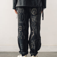 Kapital 7G Boro Gaudy Pants, Black