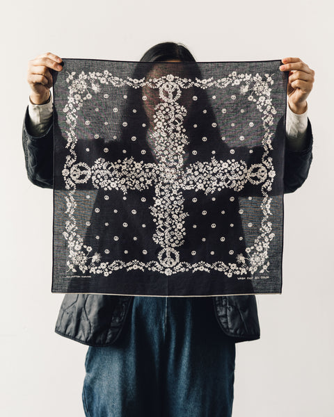 Kapital Hippie Bandana, Black – Glasswing