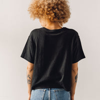 7115 Signature Textured Linen Tee, Black