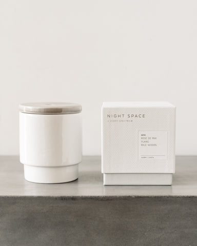 Night Space Large Candle, Taupe
