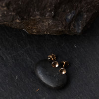 Another Feather Cup Studs, 14k Gold