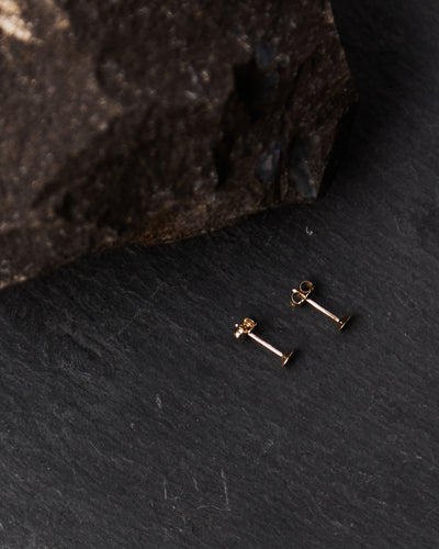 Another Feather Cup Studs, 14k Gold