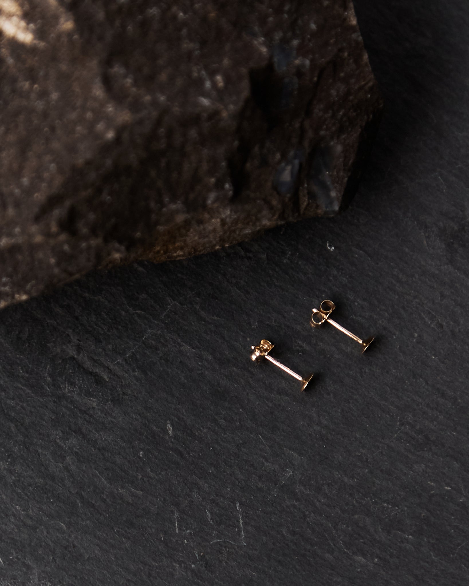 Another Feather Cup Studs, 14k Gold