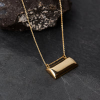 Another Feather Brick Necklace, Bronze