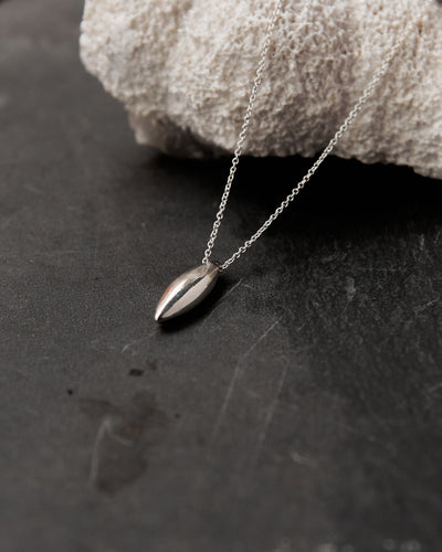 Another Feather Small Ore Drop Necklace, Silver