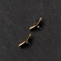 Another Feather Fan Earrings, Bronze