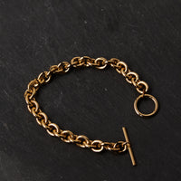 Maslo Small Round Chain Bracelet with Toggle