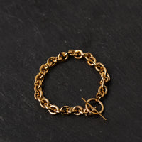 Maslo Small Round Chain Bracelet with Toggle