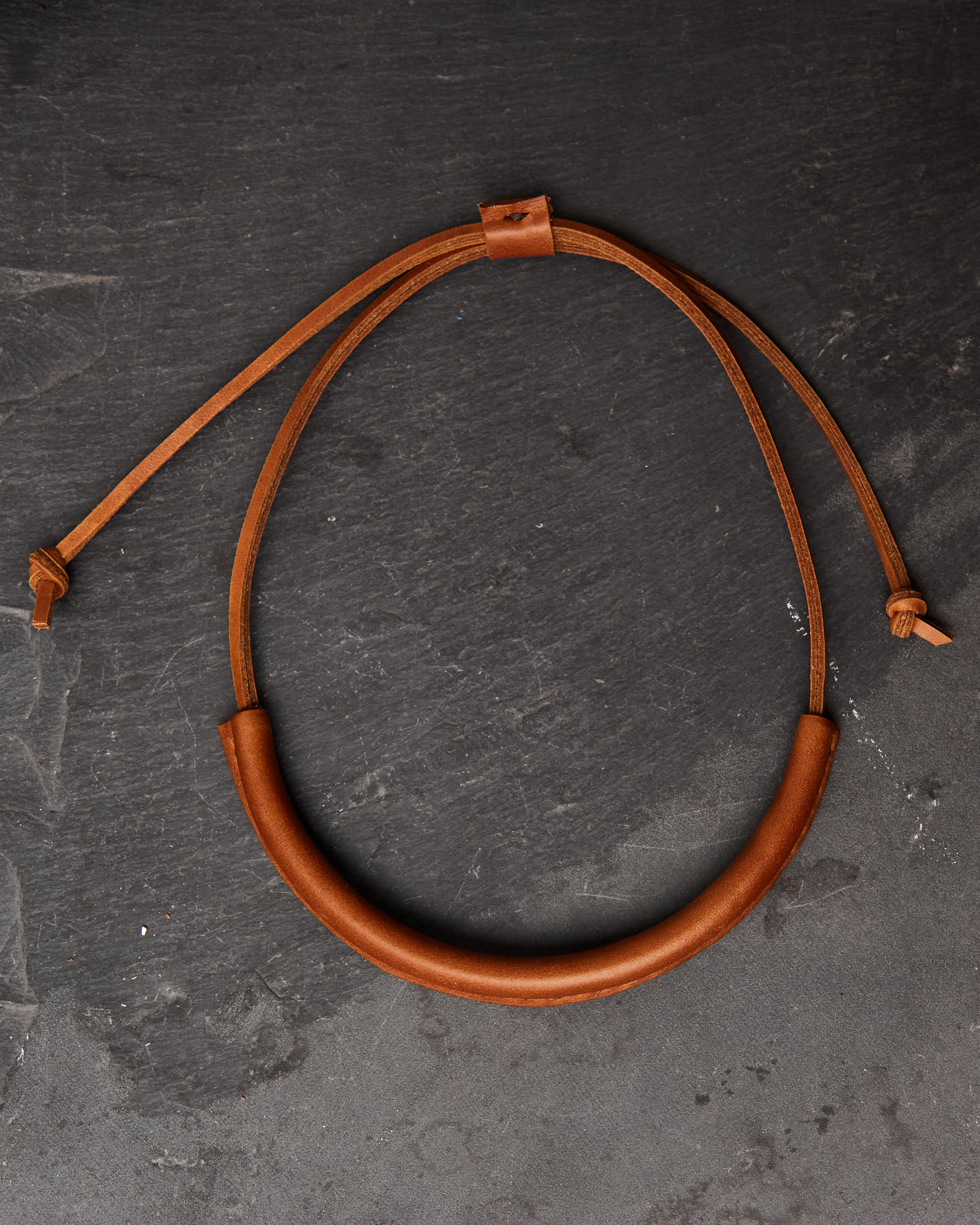 CRESCIONI CIRCUIT NECKLACE SADDLE BROWN