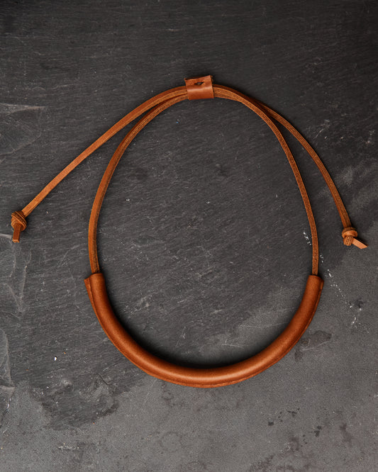 Crescioni Circuit Necklace, Saddle Brown