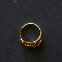 Hernan Herdez Abrazo Ring, 18k Brass Plated