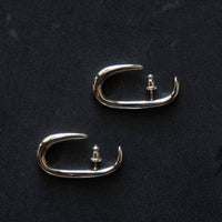 Hernan Herdez Oval Hoop no.2 Earrings, Sterling Silver