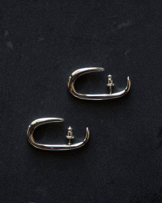 Hernan Herdez Oval Hoop no.2 Earrings, Sterling Silver