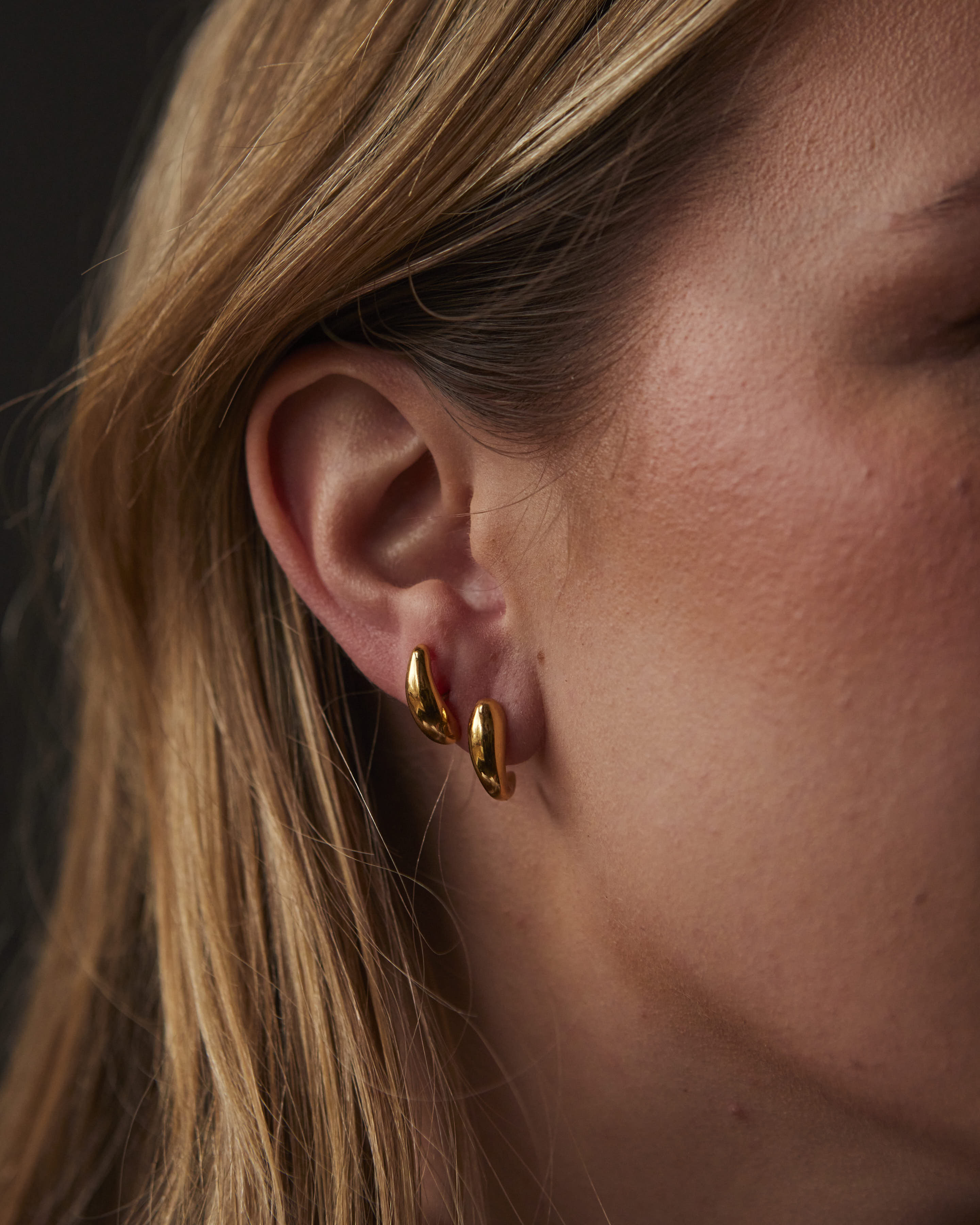 Hernan Herdez Vuelta Earrings, 18k Plated Brass – Glasswing