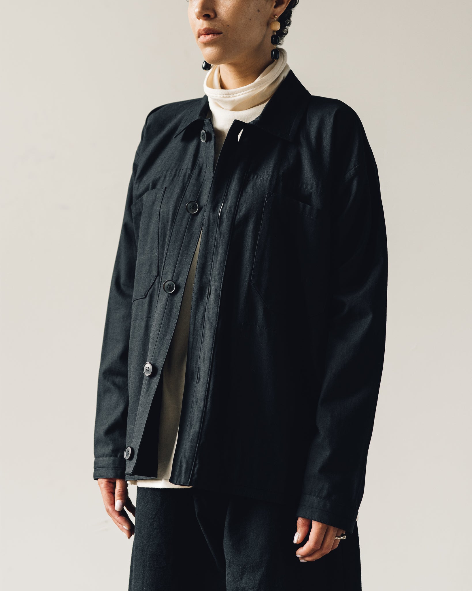Jan-Jan Van Essche Jacket #30, Black Soft Twill | Glasswing