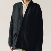 Jan-Jan Van Essche Jacket #36, Black Wool/Linen