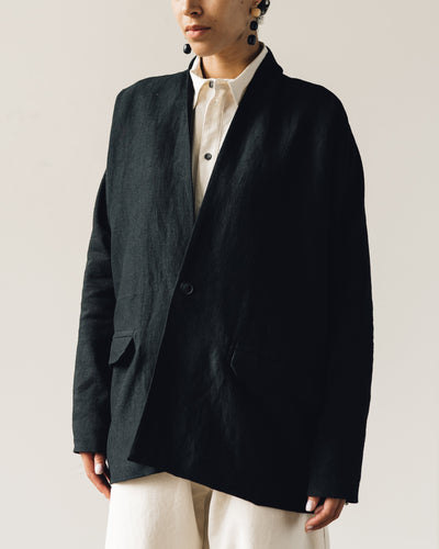 Jan-Jan Van Essche Jacket #36, Black Wool/Linen