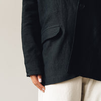 Jan-Jan Van Essche Jacket #36, Black Wool/Linen