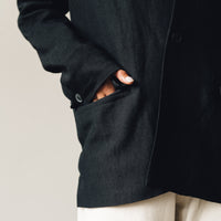 Jan-Jan Van Essche Jacket #36, Black Wool/Linen