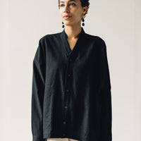 Jan-Jan Van Essche Shirt #72, Black Wool Flannel
