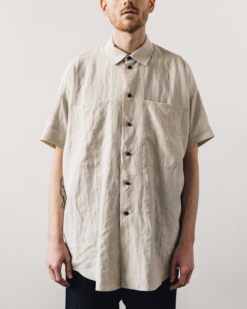 Jan-Jan Van Essche Unisex Shirt #84, Natural Mele Linen | Glasswing