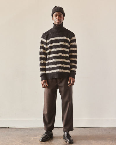 Jan-Jan Van Essche Knit #57, Black Natural Stripe