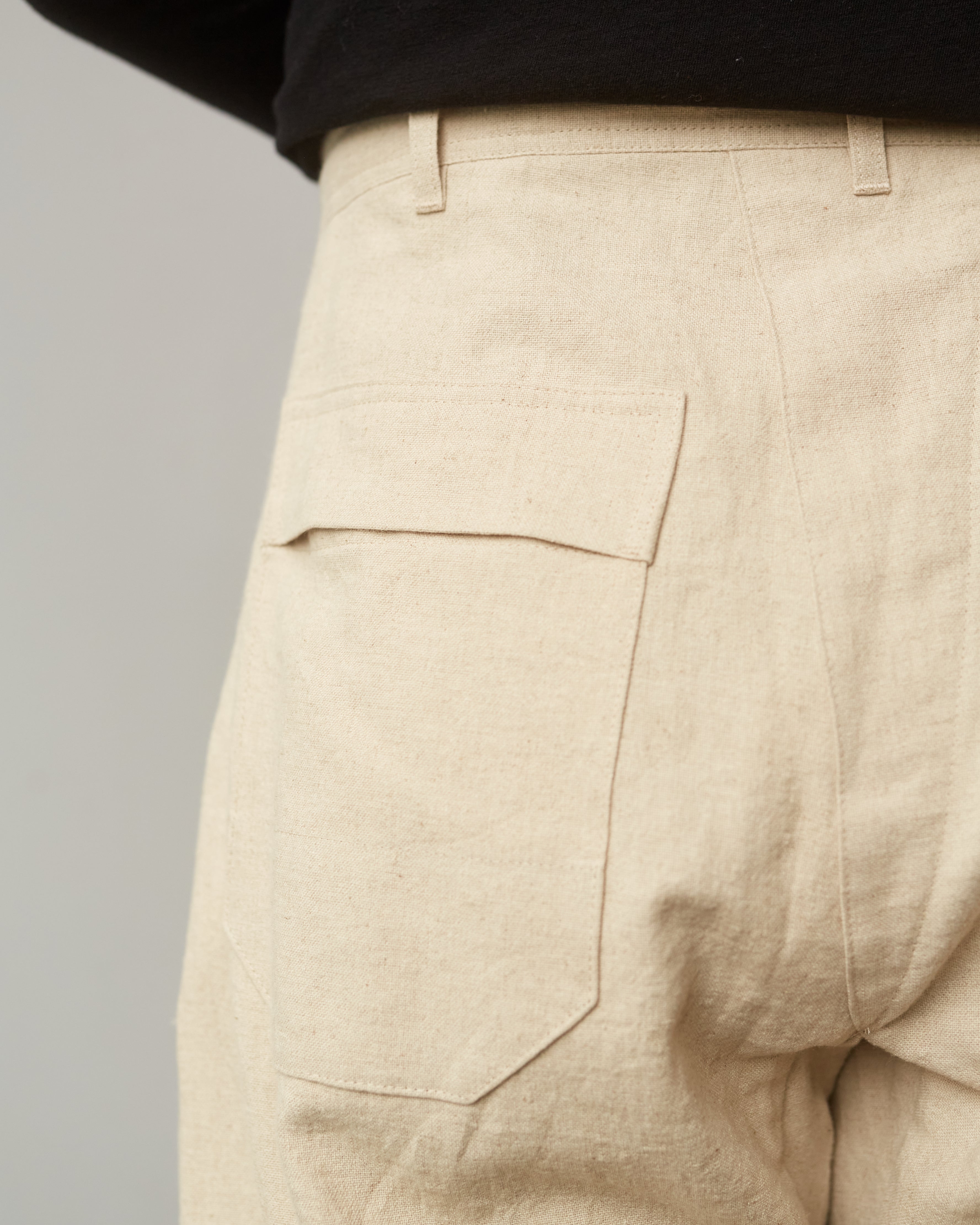 Jan-Jan Van Essche Unisex Trouser #68, Natural – Glasswing