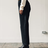 Jan-Jan Van Essche Trousers #53, Black Melange Cotton/Wool Canvas