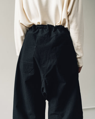 Jan-Jan Van Essche Trousers #53, Black Melange Cotton/Wool Canvas