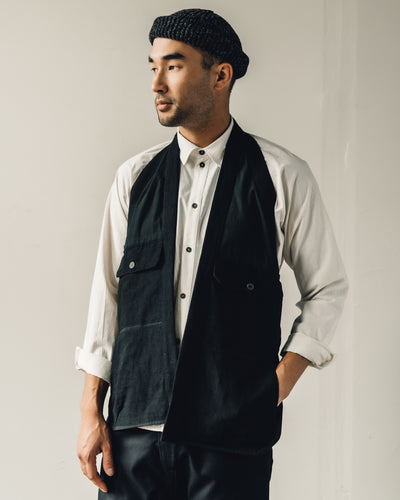 Jan-Jan Van Essche Gilet #10, Black Bamboo Cloth