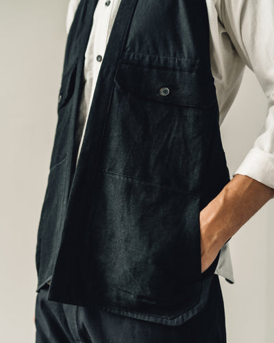 Jan-Jan Van Essche Gilet #10, Black Bamboo Cloth