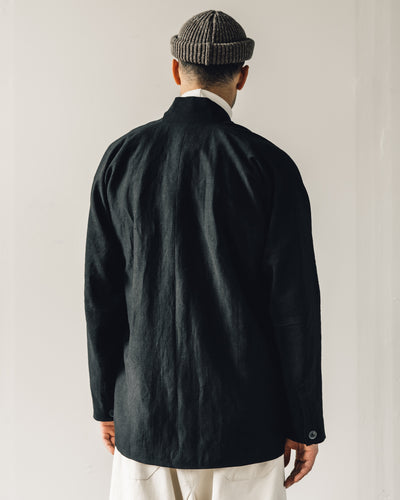 Jan-Jan Van Essche Jacket #36, Black Wool/Linen