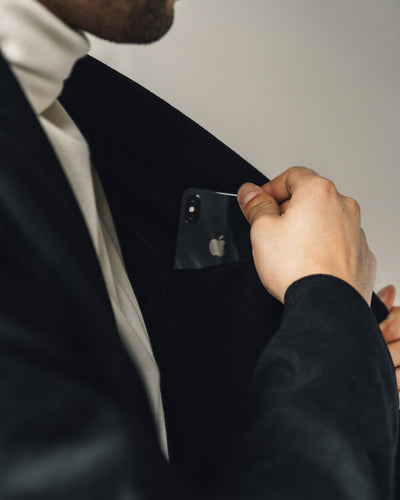 Jan-Jan Van Essche Jacket #36, Black Wool/Linen
