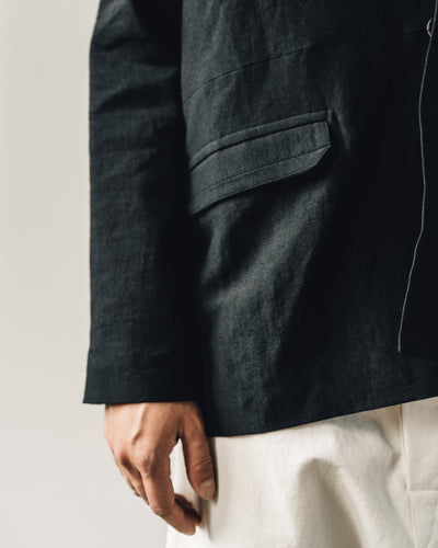Jan-Jan Van Essche Jacket #36, Black Wool/Linen