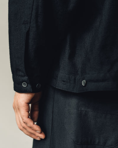 Jan-Jan Van Essche Shirt #72, Black Wool Flannel