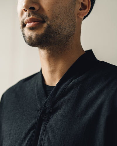 Jan-Jan Van Essche Shirt #72, Black Wool Flannel