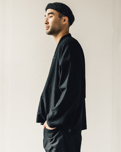 Jan-Jan Van Essche Shirt #72, Black Wool Flannel