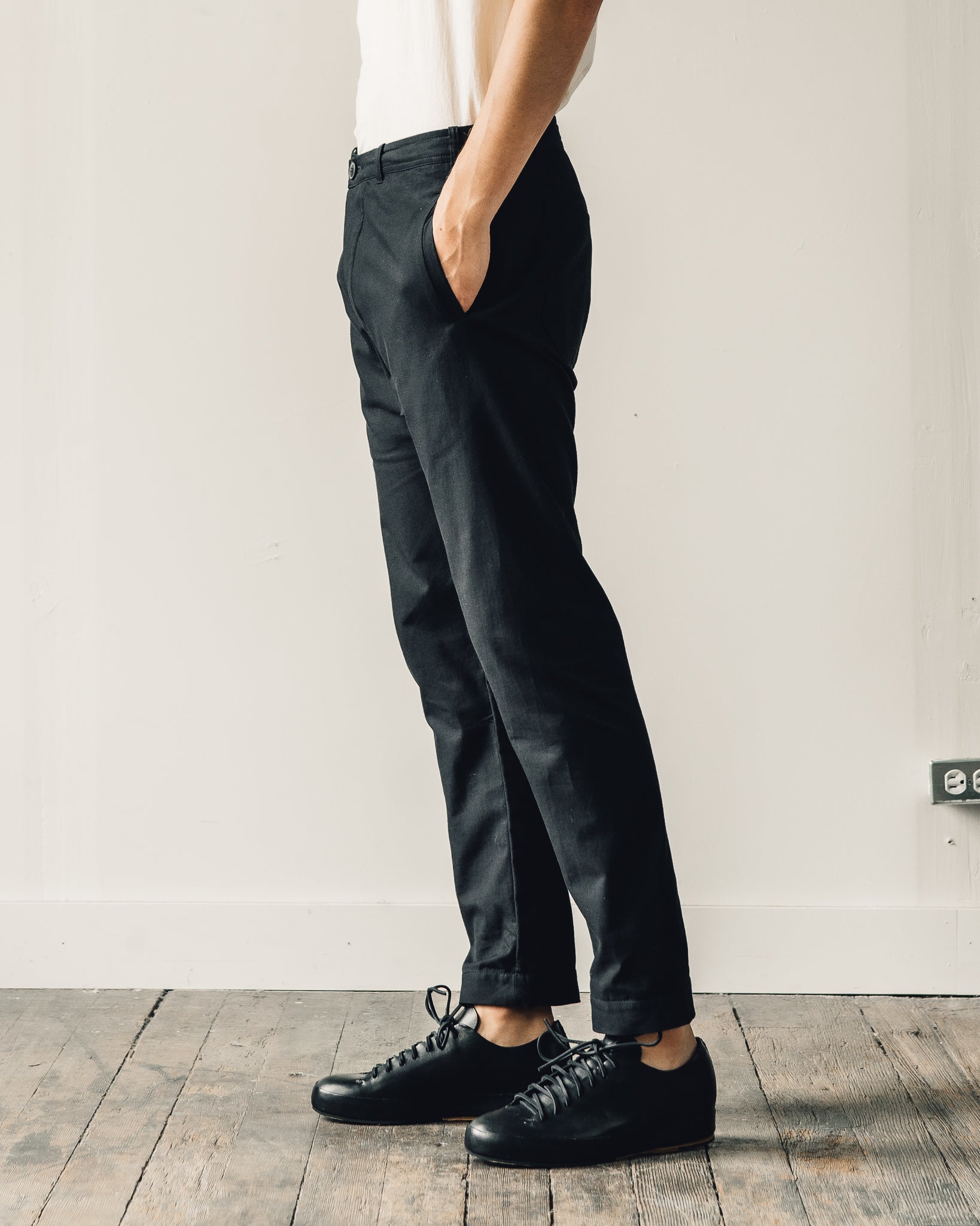 Jan-Jan Van Essche Trousers #49, Black Soft Twill