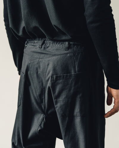 Jan-Jan Van Essche Trousers #50, Black Soft Twill