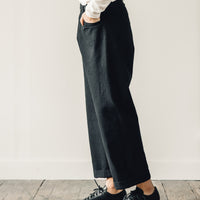 Jan-Jan Van Essche Trousers #53, Black Melange Cotton/Wool Canvas