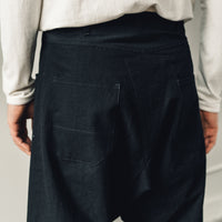 Jan-Jan Van Essche Trousers #53, Black Melange Cotton/Wool Canvas